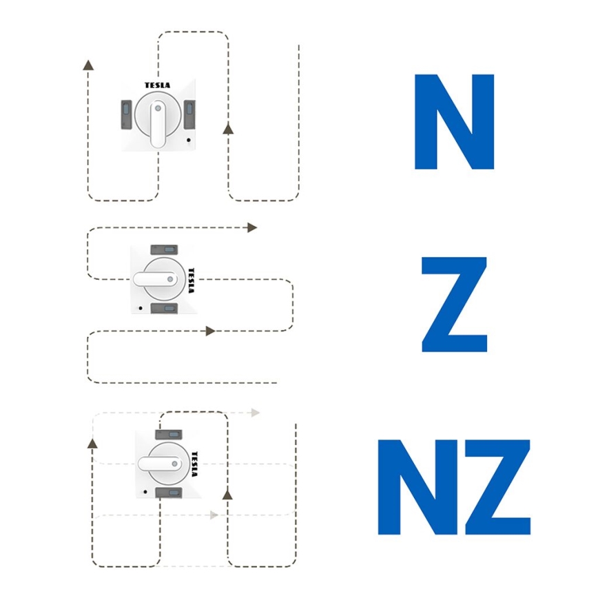 TESLA Electronics RoboStar - Nettoyeur de vitres connecté avec double pulvérisation d'eau 72W/230V/500 mAh Wi-Fi + télécommande
