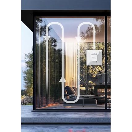 TESLA Electronics RoboStar - Nettoyeur de vitres connecté avec vaporisateur d'eau 72W/230V/650 mAh Wi-Fi + Télécommande