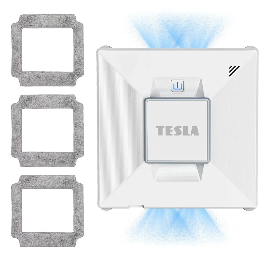 TESLA Electronics RoboStar - Nettoyeur de vitres connecté avec vaporisateur d'eau 72W/230V/650 mAh Wi-Fi + Télécommande