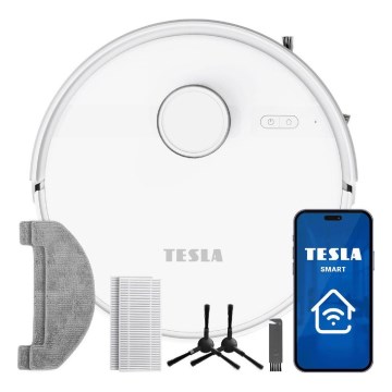 TESLA Electronics RoboStar - Robot aspirapolvere intelligente 2-in-1, 3200 mAh, Wi‑Fi, bianco