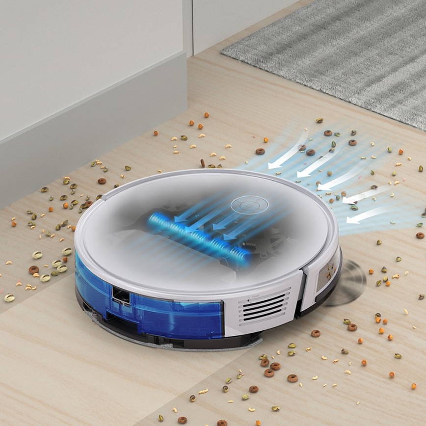 TESLA Electronics RoboStar - Smart-Staubsaugerroboter 2-in-1 2600 mAh Wi-Fi weiß + Fernbedienung