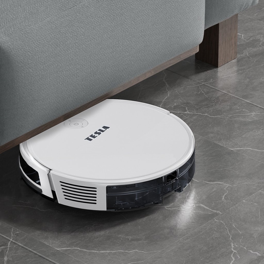 TESLA Electronics RoboStar - Smart-Staubsaugerroboter 2-in-1 2600 mAh Wi-Fi weiß + Fernbedienung