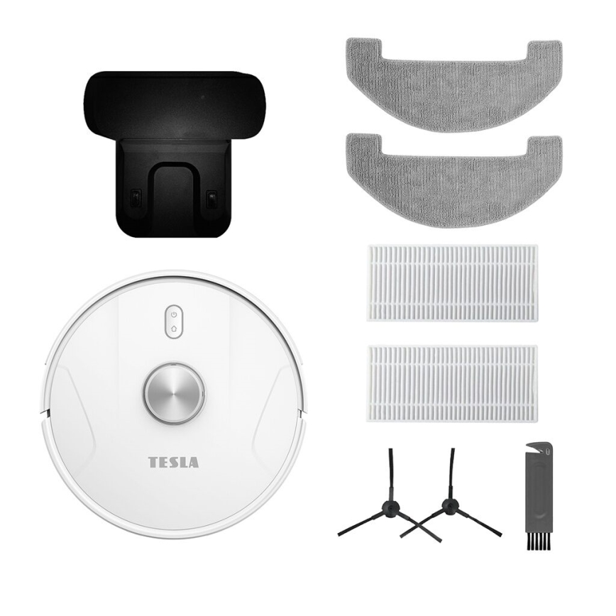 TESLA Electronics RoboStar - Smart-Staubsaugerroboter  2-in-1 2600 mAh Wi-Fi weiß