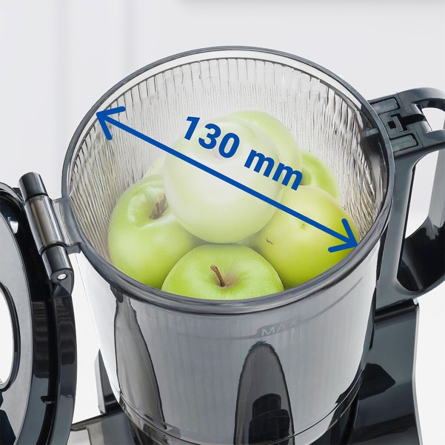 TESLA Electronics SlowJuicer Deluxe - Extracteur de jus lent 250W/230V acier inoxydable/noir