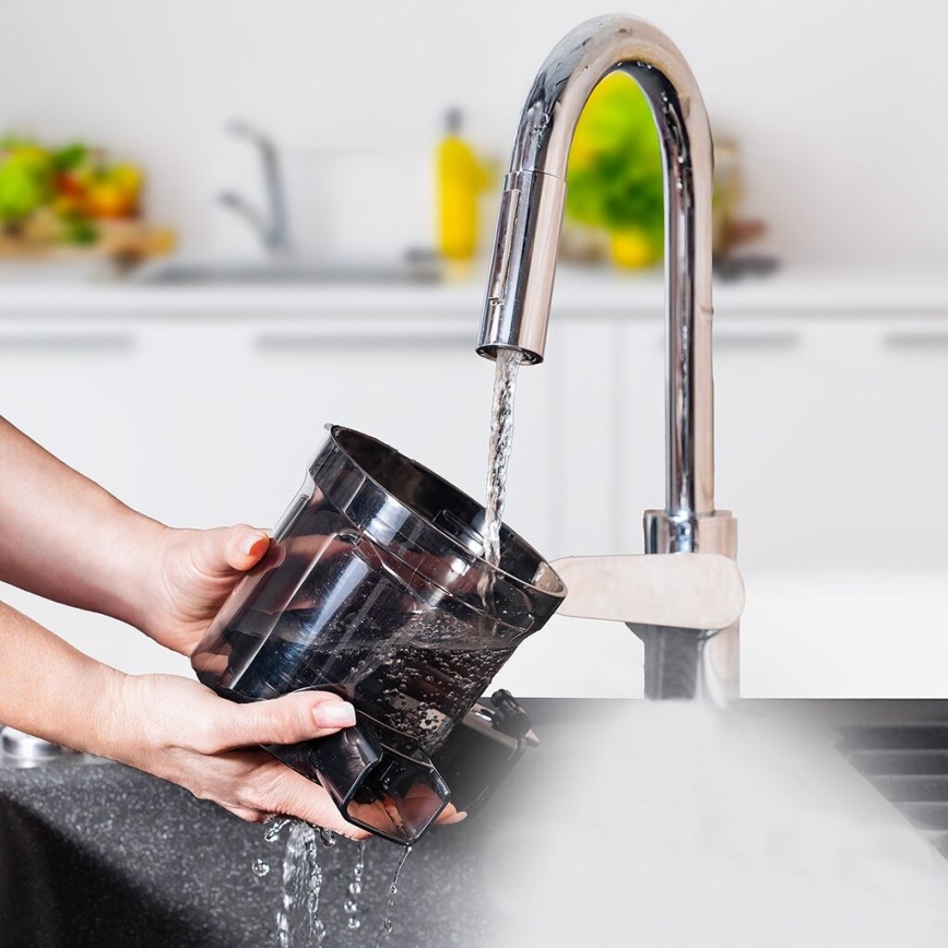 TESLA Electronics SlowJuicer Deluxe - Extracteur de jus lent 250W/230V acier inoxydable/noir
