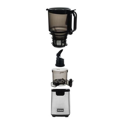TESLA Electronics SlowJuicer Deluxe - Extracteur de jus lent 250W/230V acier inoxydable/noir