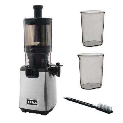 TESLA Electronics SlowJuicer Deluxe - Extracteur de jus lent 250W/230V acier inoxydable/noir