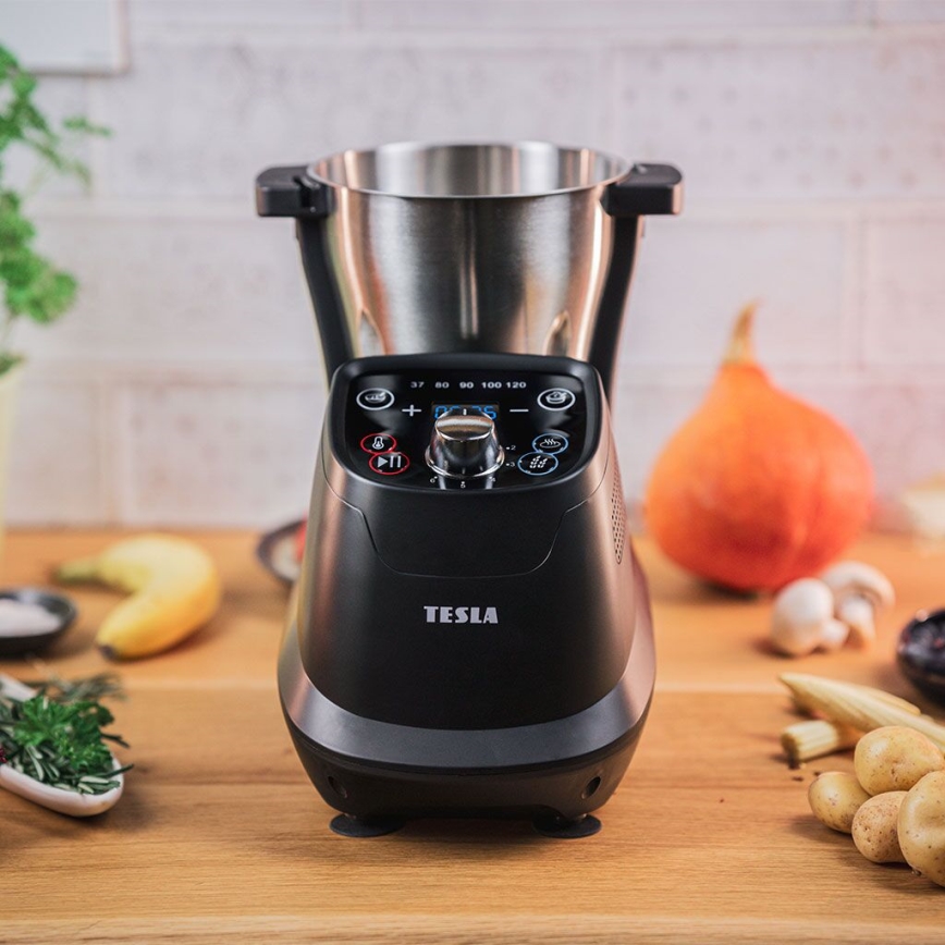 TESLA Electronics ThermoCook - Multifunktionale Küchenmaschine 1200W/230V Edelstahl