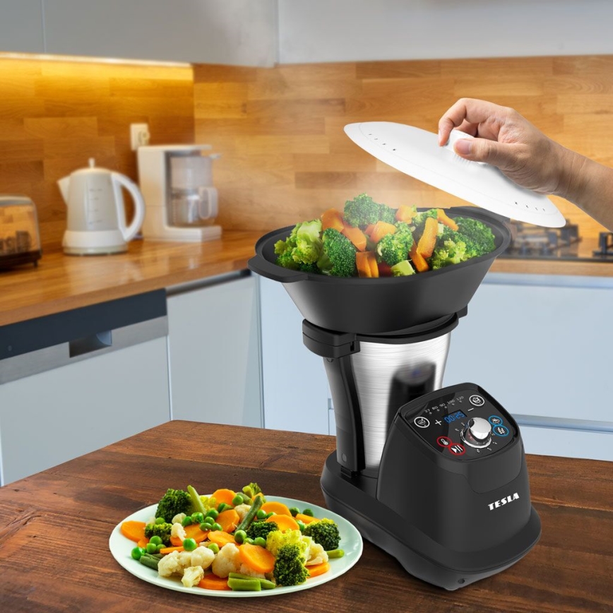 TESLA Electronics ThermoCook - Multifunktionale Küchenmaschine 1200W/230V Edelstahl