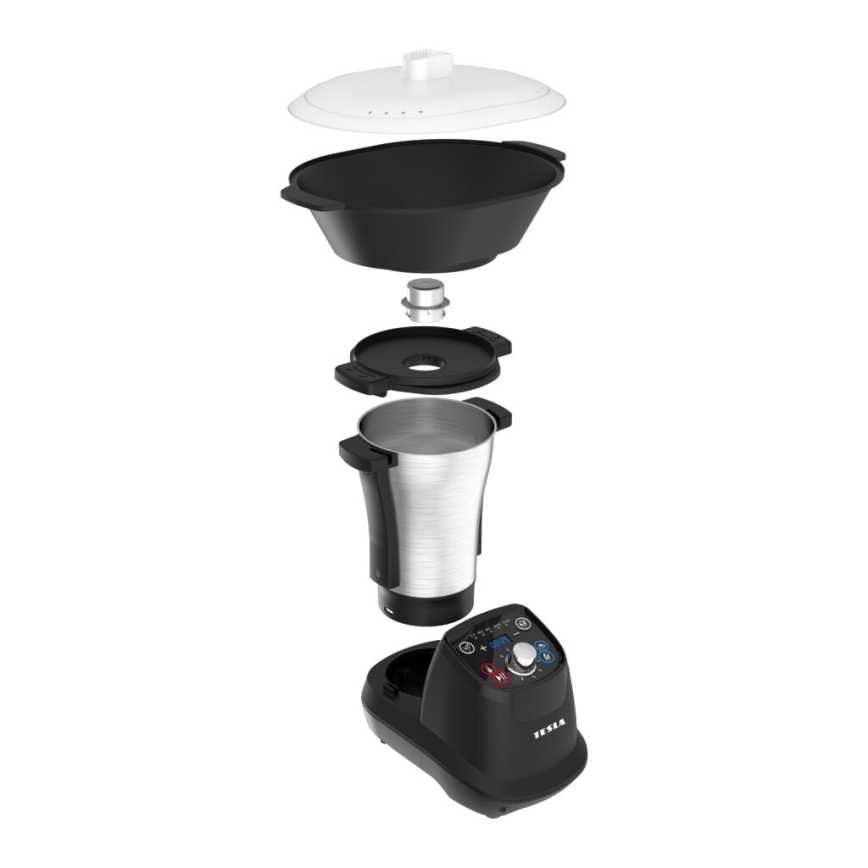 TESLA Electronics ThermoCook - Multifunktionale Küchenmaschine 1200W/230V Edelstahl