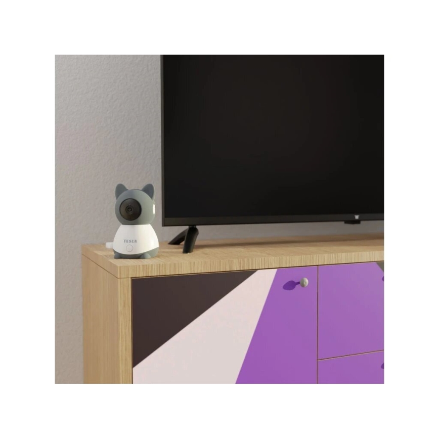 TESLA Smart - Babyphone connecté et rechargeable Wi-Fi