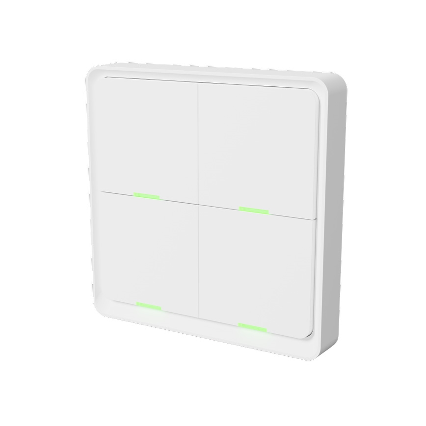TESLA Smart - Interruttore domestico wireless intelligente 4P 1xCR2430 ZigBee
