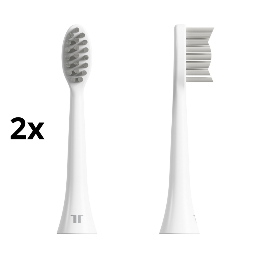 TESLA Smart - LOT 2x Tête de rechange pour brosse à dents sonic TS200 blanc