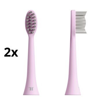 TESLA Smart - LOT 2x Tête de rechange pour brosse à dents sonic TS200 rose