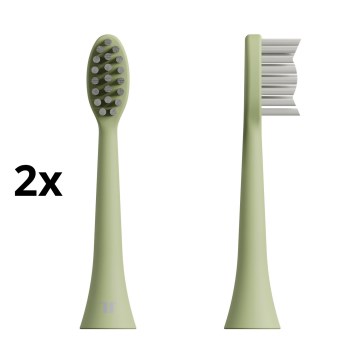 TESLA Smart - LOT 2x Tête de rechange pour brosse à dents sonic TS200 vert