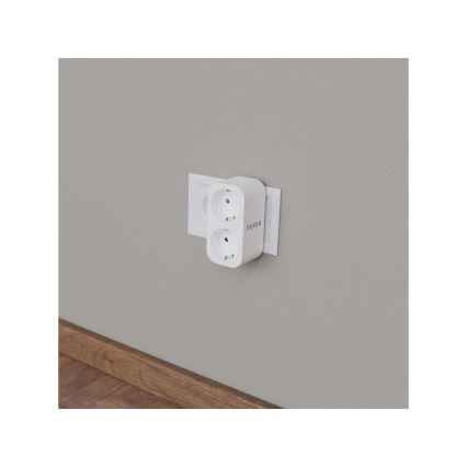 TESLA Smart - Multiprise connectée 2x16A/230V Type F Wi-Fi Tuya