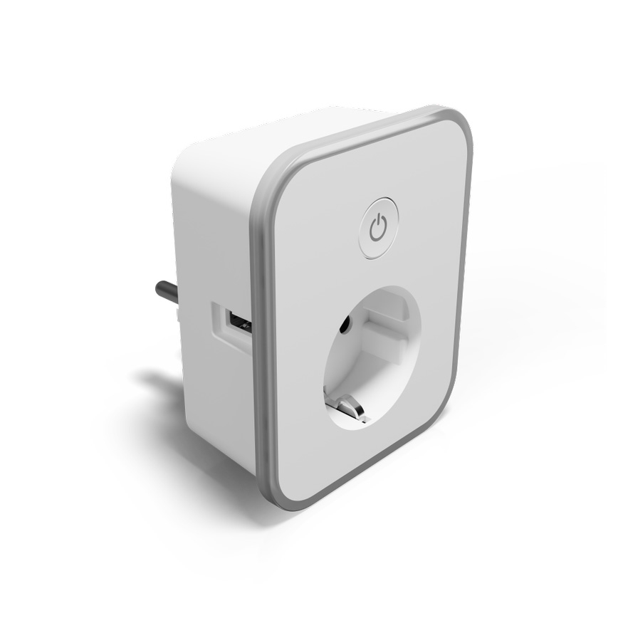 TESLA Smart - Presa Smart 3690W/230V/16A 2xUSB/24W/5V Wi-Fi Tuya
