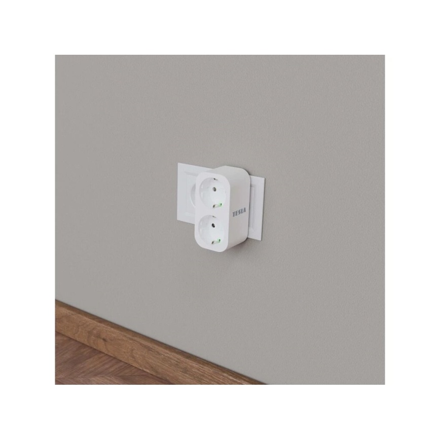 TESLA Smart - Smart divisore di presa 2x16A/230V Tipo F Wi-Fi Tuya