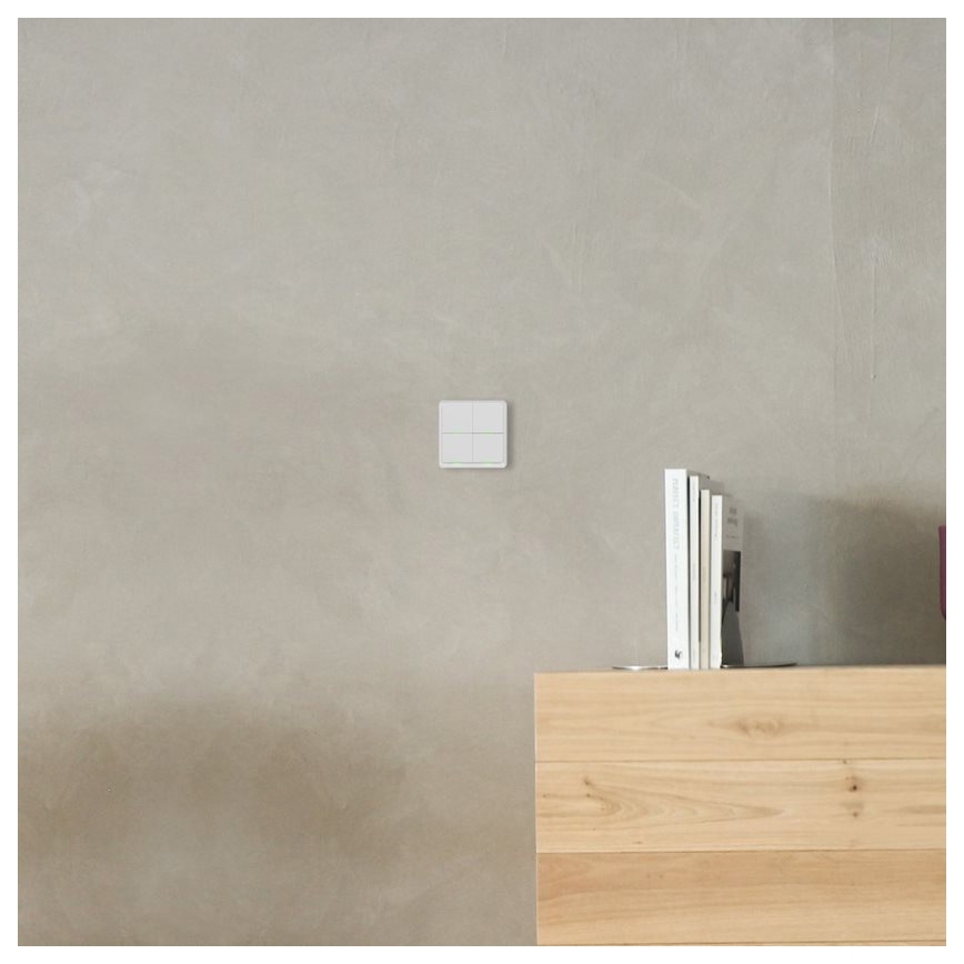 TESLA Smart - Smart Wireless Home Schalter 4P 1xCR2430 ZigBee