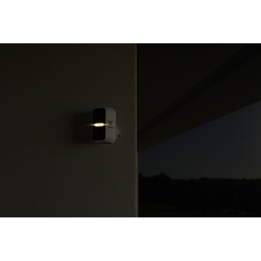 TESLA Smart - Telecamera esterna intelligente con sensore 2K 1296p 9600 mAh 5V Wi-Fi IP65