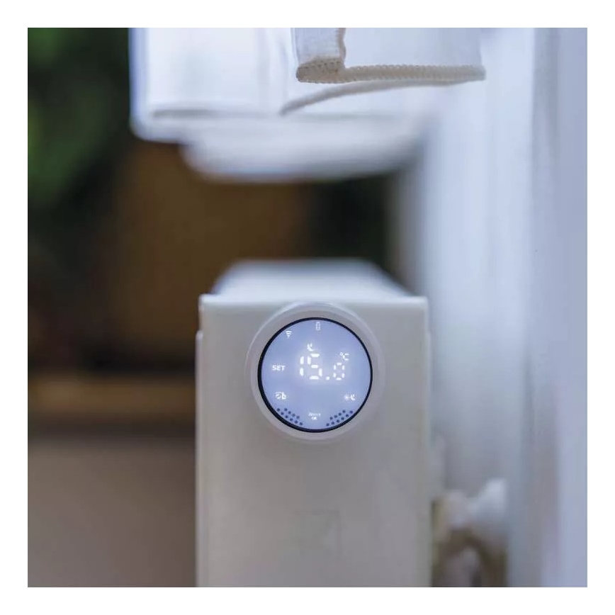 Tête thermostatique connectée avec écran LCD GoSmart M30x1,5 2xAA/1,5V Tuya