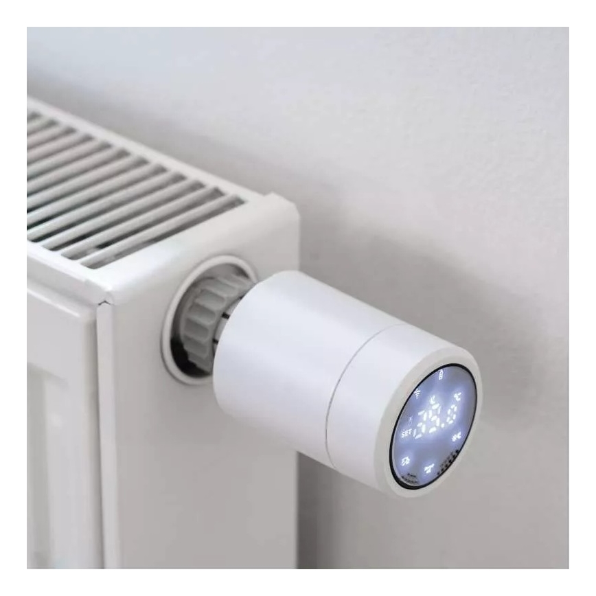 Tête thermostatique connectée avec écran LCD GoSmart M30x1,5 2xAA/1,5V Tuya
