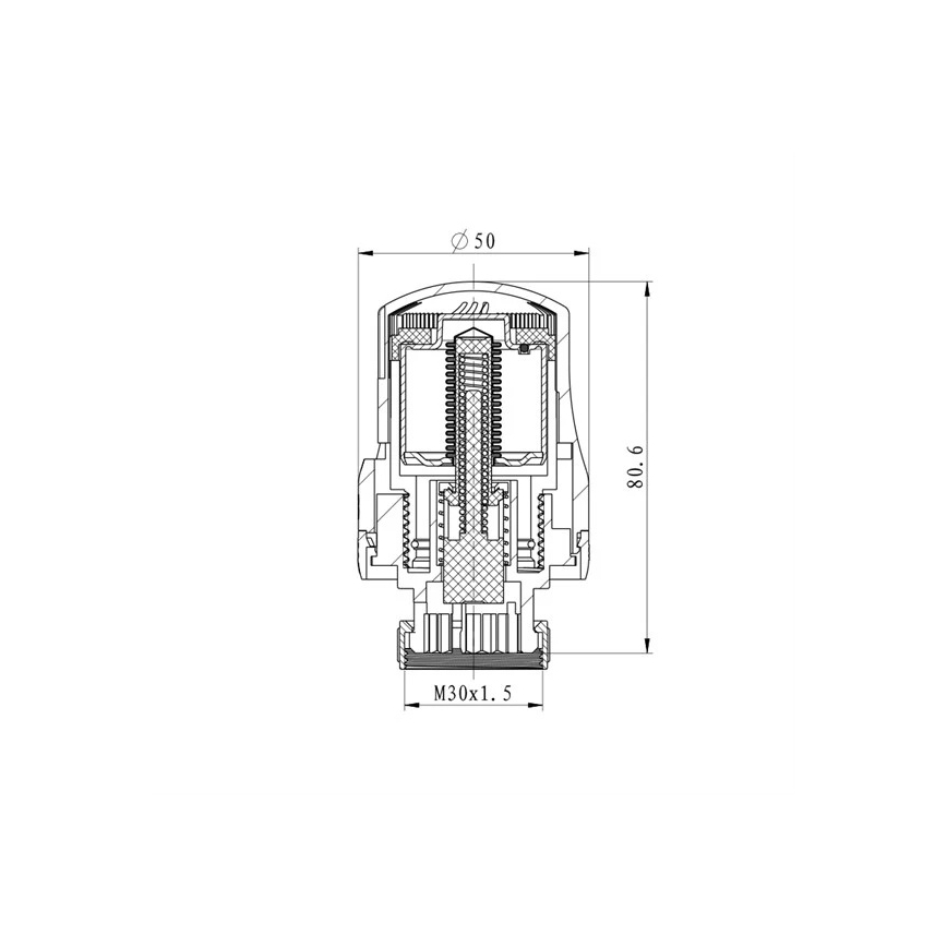 Tête thermostatique M30x1,5