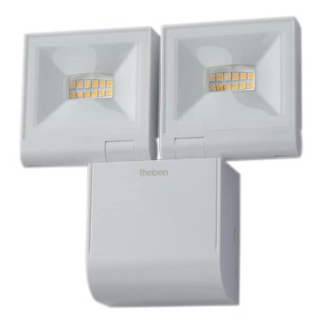 theben - Proiettore LED da parete 2xLED/10W/230V bianco IP55