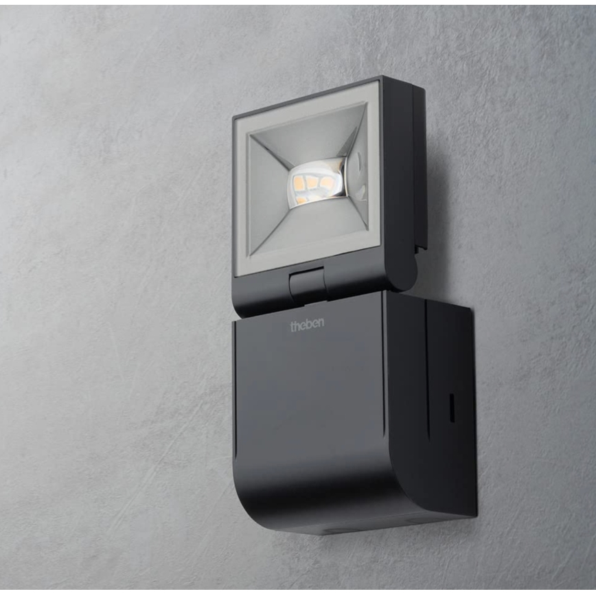 theben - projecteur mural LED/10W/230V noir IP55