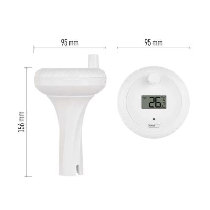 Thermomètre de piscine flottant sans fil 2xAA
