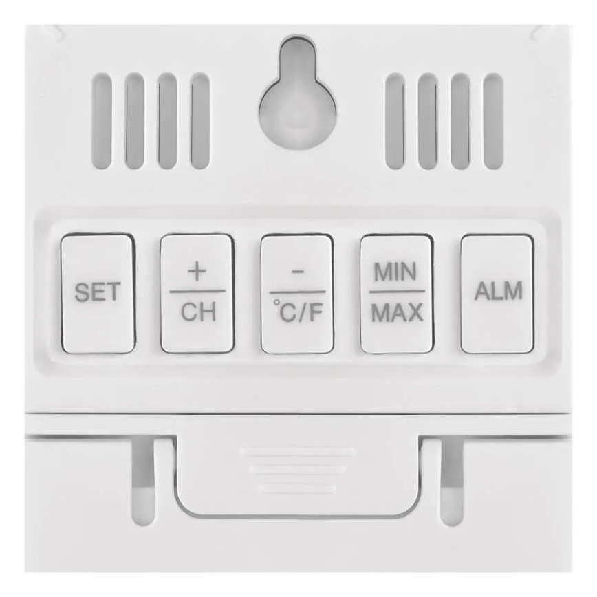 Thermomètre numérique avec hygromètre 2xAAA blanc