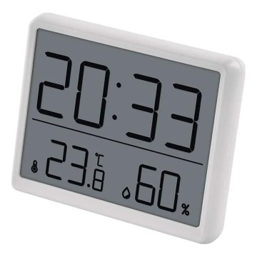 Thermomètre sans fil avec hygromètre 1xCR2032 blanc