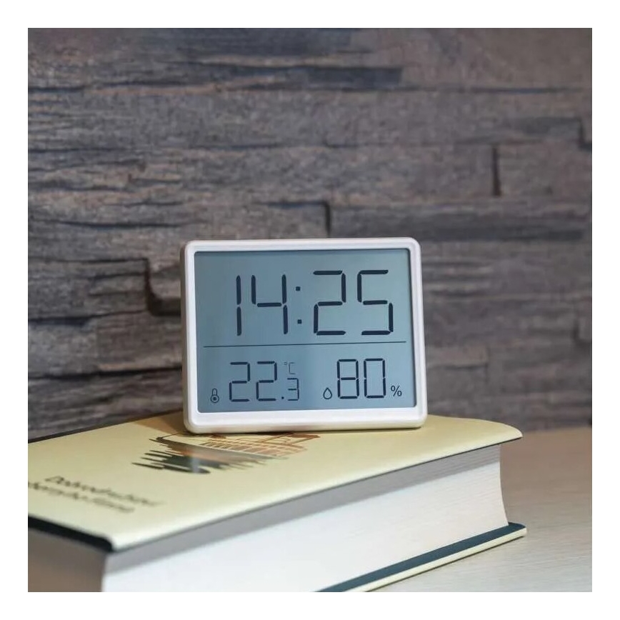 Thermomètre sans fil avec hygromètre 1xCR2032 blanc