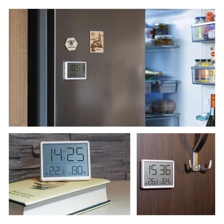 Thermomètre sans fil avec hygromètre 1xCR2032 blanc