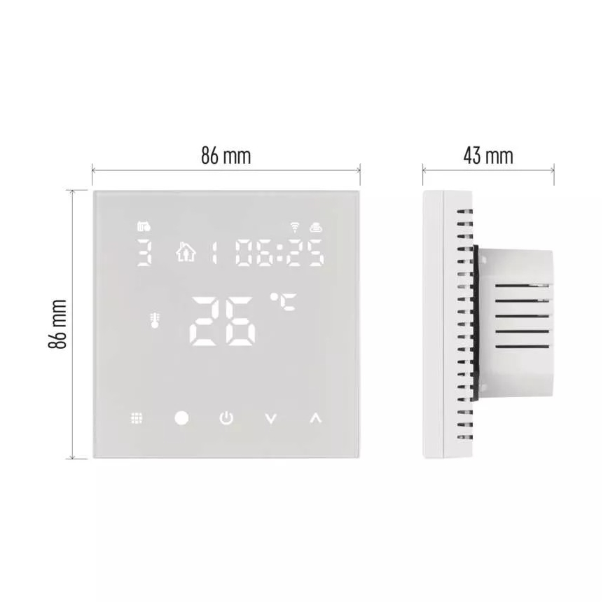 Thermostat numérique pour sol chauffant GoSmart 230V/16A Wi-Fi Tuya