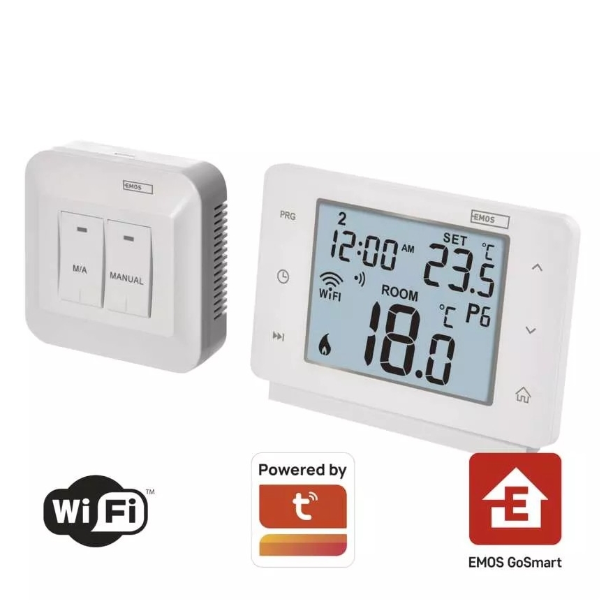 Thermostat numérique sans fil GoSmart 230V/16A Wi-FI Tuya
