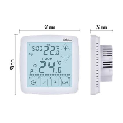 Thermostat numérique sans fil GoSmart 230V/16A Wi‑Fi Tuya