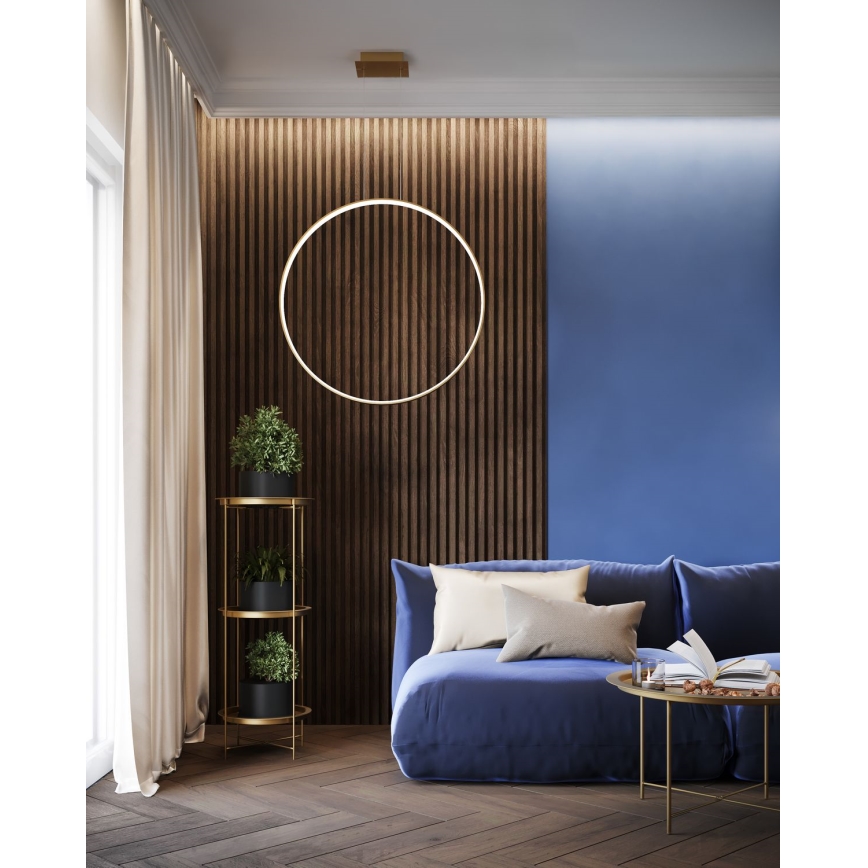 Thoro TH.175 - Lampadario LED a sospensione con filo RIO LED/50W/230V CRI 90 3000K diametro 78 cm oro