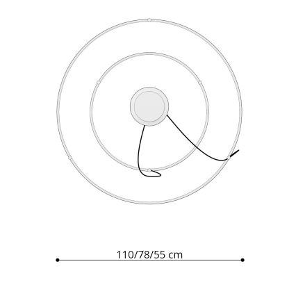 Thoro TH.176 - LED-Hängeleuchte RIO LED/80W/230V CRI 90 3000K weiß