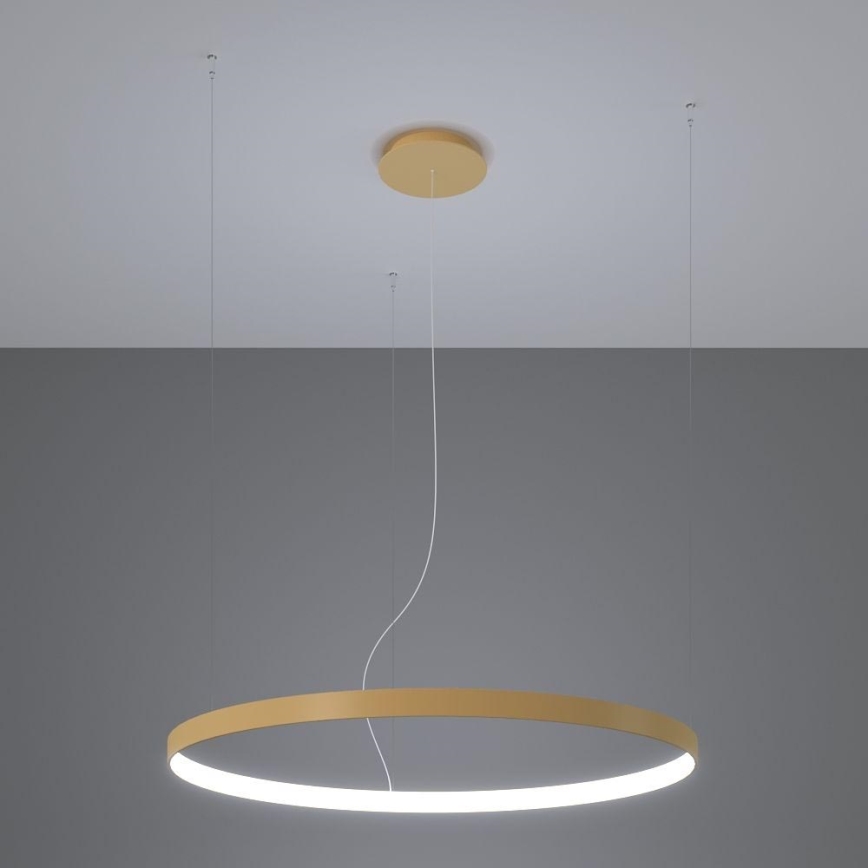 Thoro TH.181 - LED  Lampadario a sospensione con filo RIO LED /50W/230V CRI 95 4000K diametro 78 cm oro