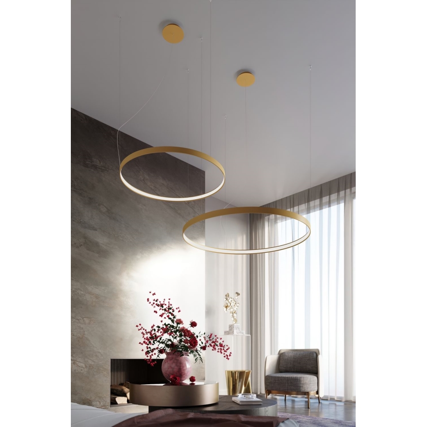 Thoro TH.216 - LED-Hängeleuchte RIO LED/30W/230V CRI 90 3000K d 55 cm golden
