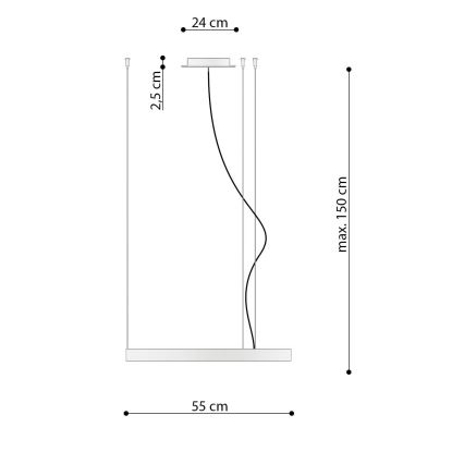 Thoro TH.217 - LED-Hängeleuchte RIO LED/30W/230V CRI 95 4000K d 55 cm golden
