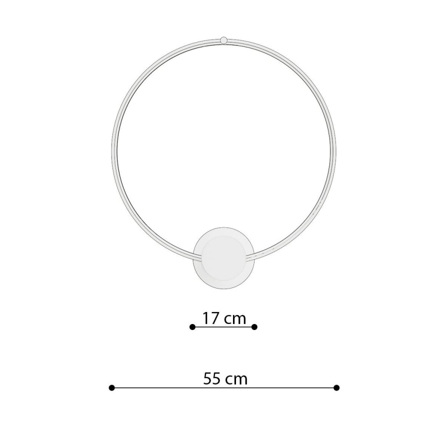 Thoro TH.222 - Plafonnier RIO LED/30W/230V CRI 90 3000K d. 55 cm doré