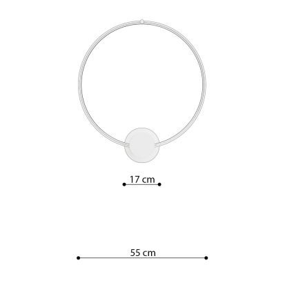 Thoro TH.223 - Plafonnier RIO LED/30W/230V CRI 95 4000K d. 55 cm doré