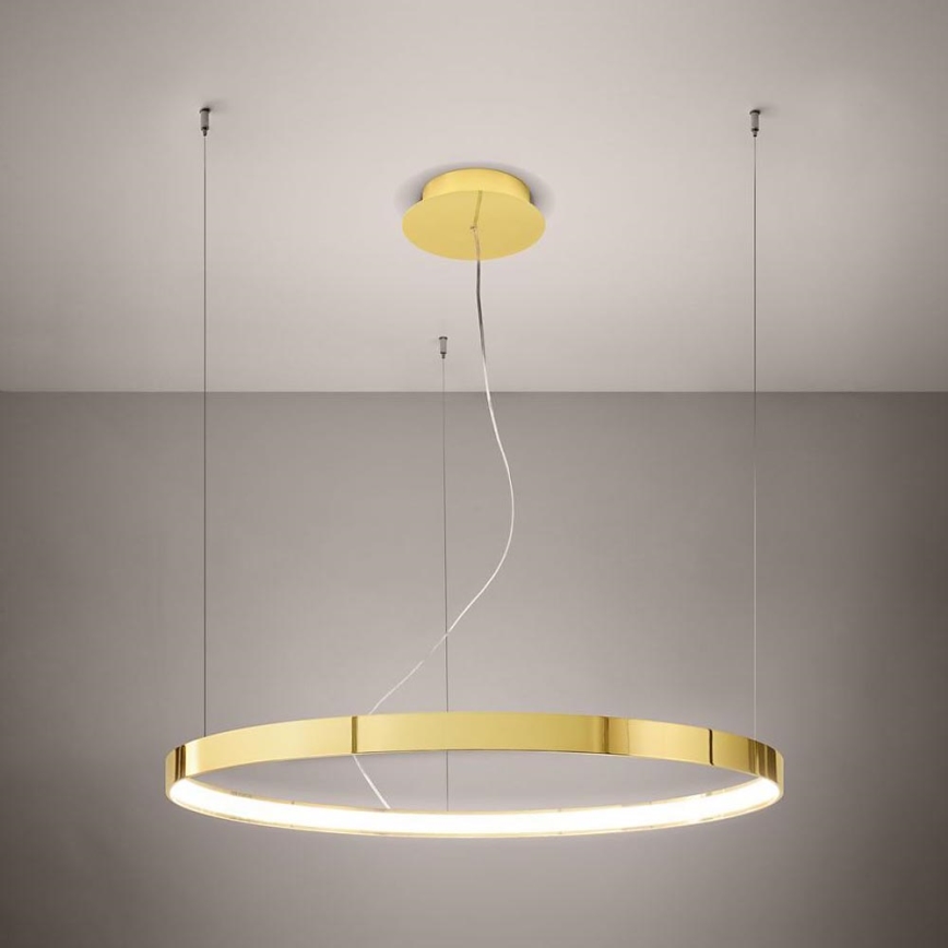 Thoro TH.246 - Lampadario LED a sospensione con filo RIO LED/50W/230V CRI 90 3000K diametro 78 cm oro
