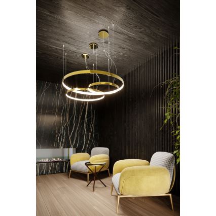Thoro TH.246 - LED-Hängeleuchte RIO LED/50W/230V CRI 90 3000K d 78 cm golden