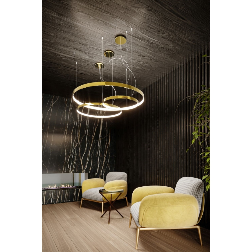 Thoro TH.246 - LED-Hängeleuchte RIO LED/50W/230V CRI 90 3000K d 78 cm golden