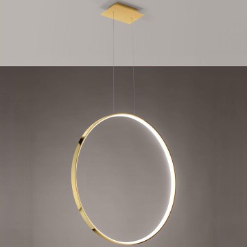 Thoro TH.248 - Lampadario LED a sospensione con filo RIO LED/50W/230V CRI 90 3000K diametro 78 cm oro