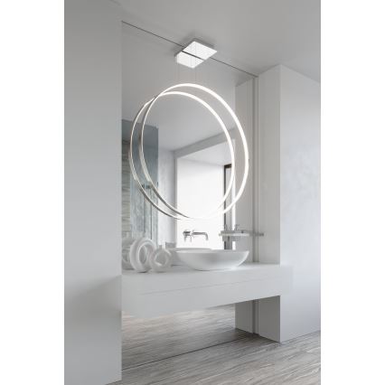 Thoro TH.249 - Lampadario LED a sospensione con filo RIO LED/50W/230V CRI 90 4000K diametro 78 cm cromo lucido