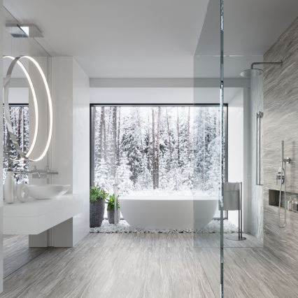 Thoro TH.249 - Lampadario LED a sospensione con filo RIO LED/50W/230V CRI 90 4000K diametro 78 cm cromo lucido